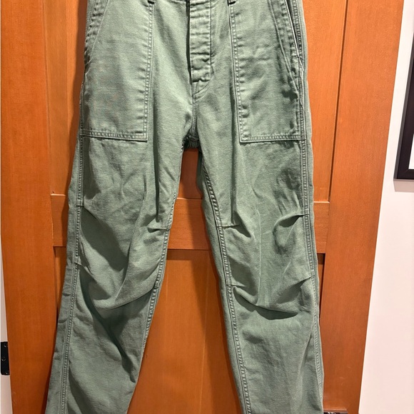 MOTHER Roger That Green Cargo Pants